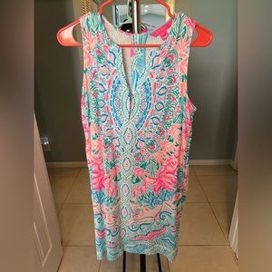 Lily Pulitzer sleeveless dress with tassel zipper in the back. Size 2. EUC